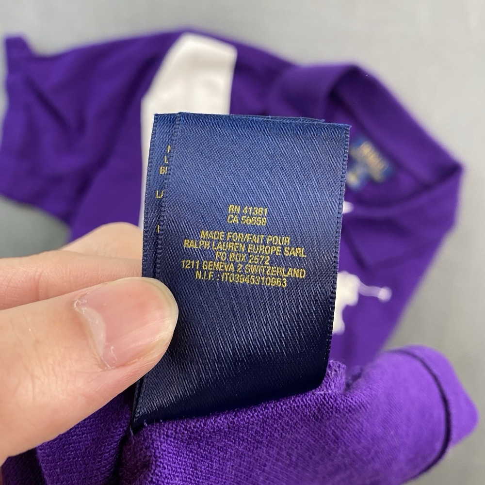 Polo Ralph Lauren Purple Big Pony Polo Shirt NWT Youth XL (Fits Women's XS-S) - Picture 6 of 9